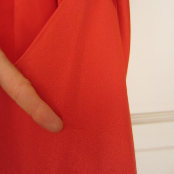 NWT Alice + Olivia Paulette Red Satin Dress One Shoulder Gown Poppy Size 12 - Picture 13 of 16